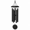 Windspiel 80 cm aus Metall in Schwarz mit tiefem Klang für Innen und Außen