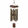 Windspiel 90 cm aus Metall und Holz in Braun Gold zum Aufhängen