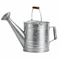 Gießkanne 10 L aus verzinktem Stahlblech in Silber mit Brausekopf für Garten