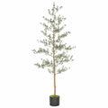 Kunstbaum 180 cm aus Kunststoff Grün Braun im Topf für Innenräume