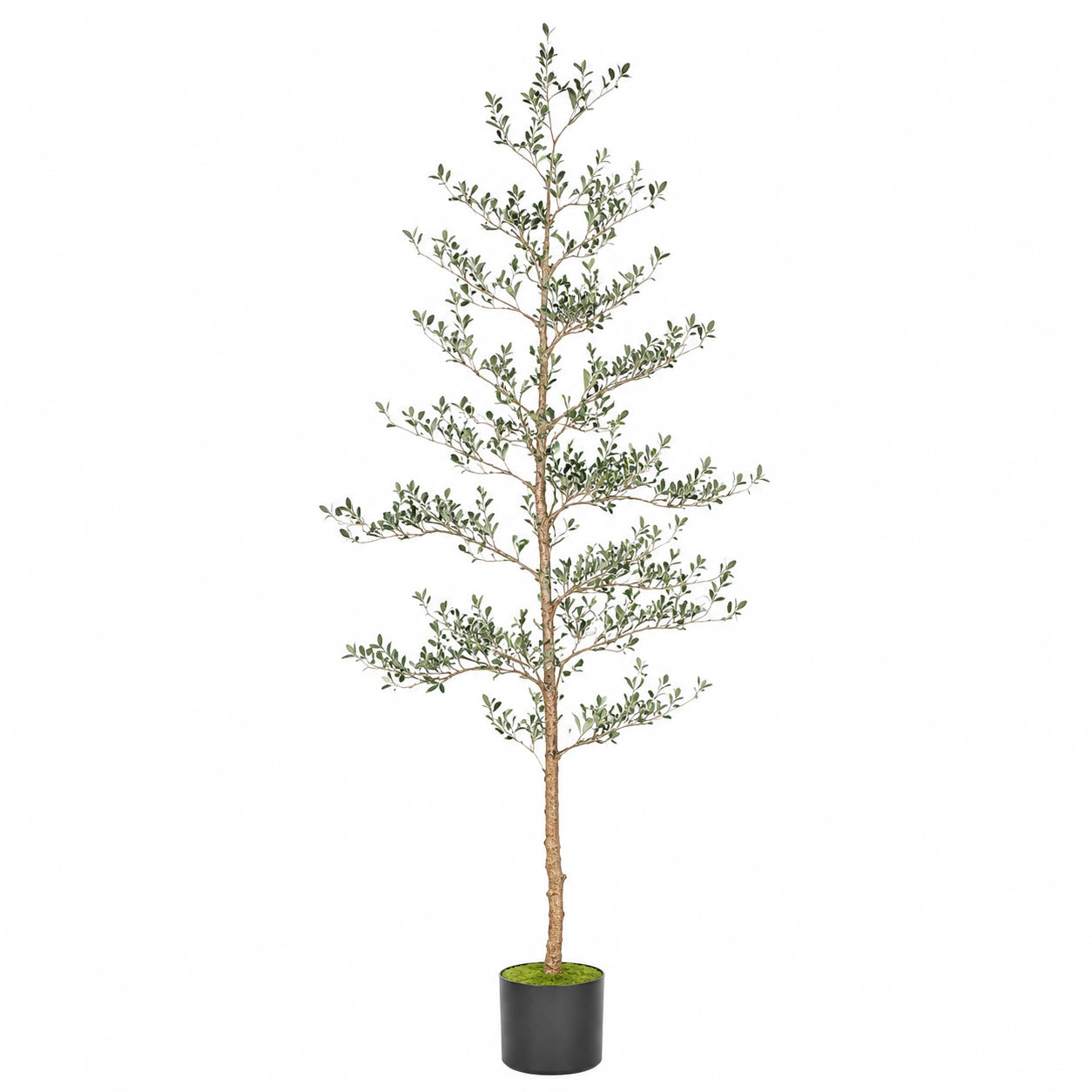 Kunstbaum 180 cm aus Kunststoff Grün Braun im Topf für Innenräume