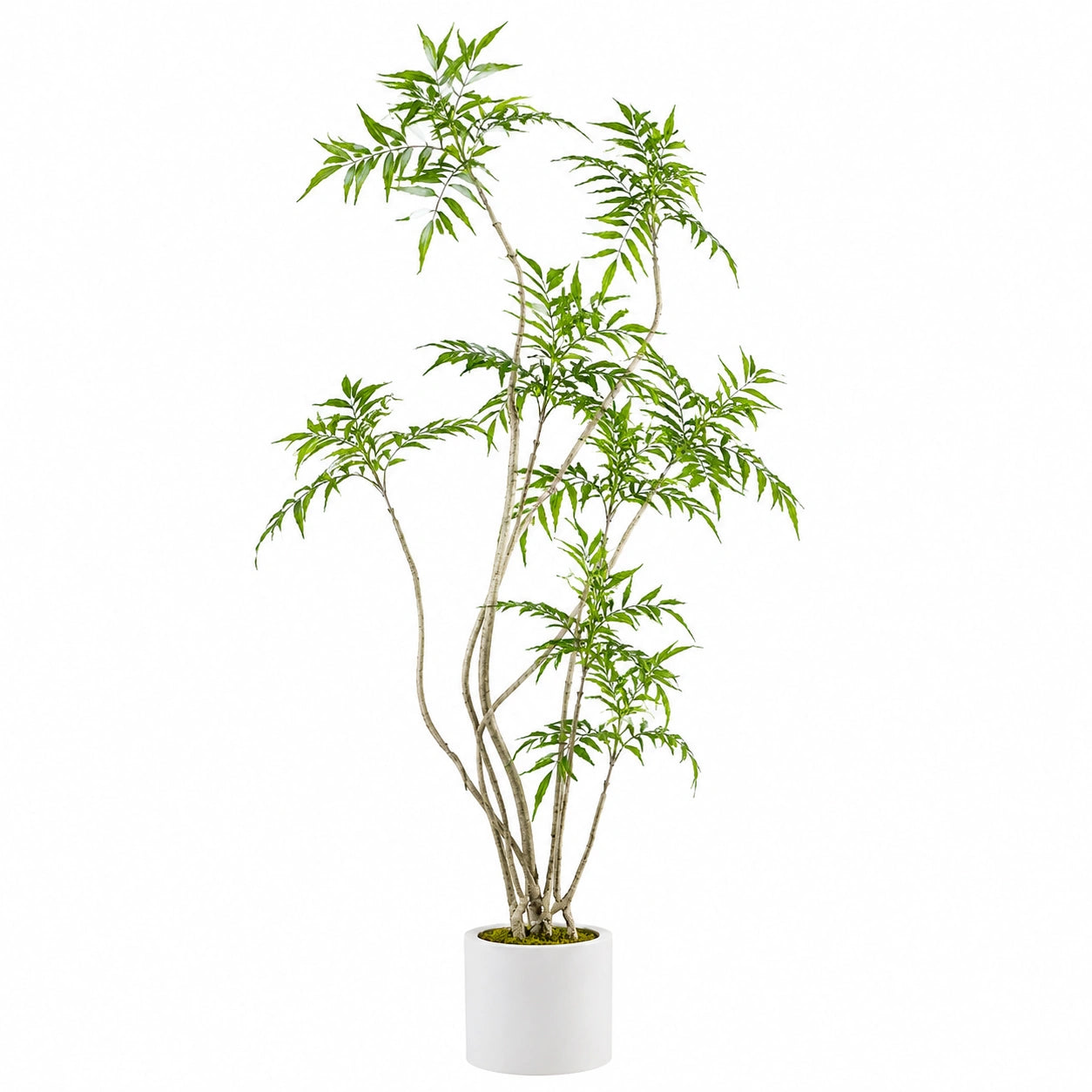 Kunstbaum 180 cm mit Kunststoffblättern Grün für Innenräume
