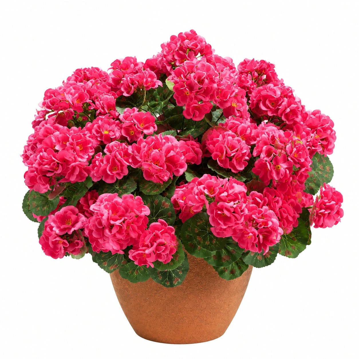 Künstliche Begonie im Topf 45 cm aus Kunststoff Rosa für Innenräume